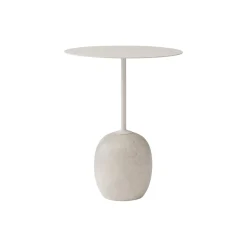 Lato Table LN8 Lounge Table, Crema Diva marble/ivory white