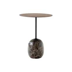Lato Table LN8 Lounge Table, Emparador marble/walnut