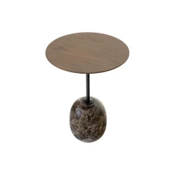 Lato Table LN8 Lounge Table, Emparador marble/walnut