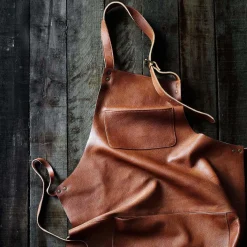 Læderforklæde, brun