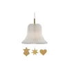 Le Klint 193 Golden Bell pendel, hvid