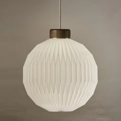 Le Klint 180 pendel med papirskærm, røget eg