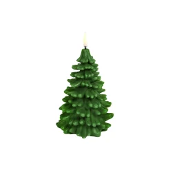 LED candle Christmas tree, olive green