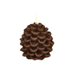 LED candle pine cone, brown