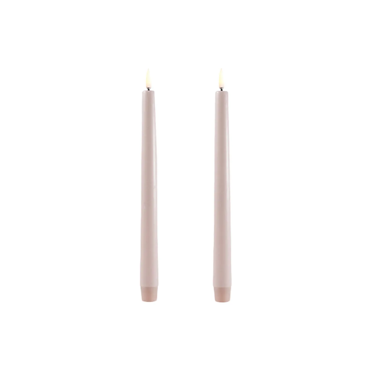 LED Classic Taper Candle 25 cm 2 pcs, beige