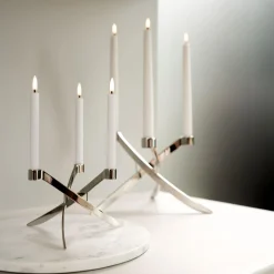 LED Mini Taper Candle 14 cm 2 pcs, nordic white