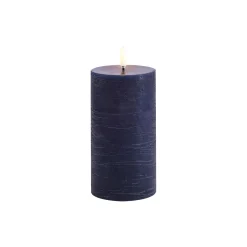 LED Pillar Candle 15 cm, dark blue