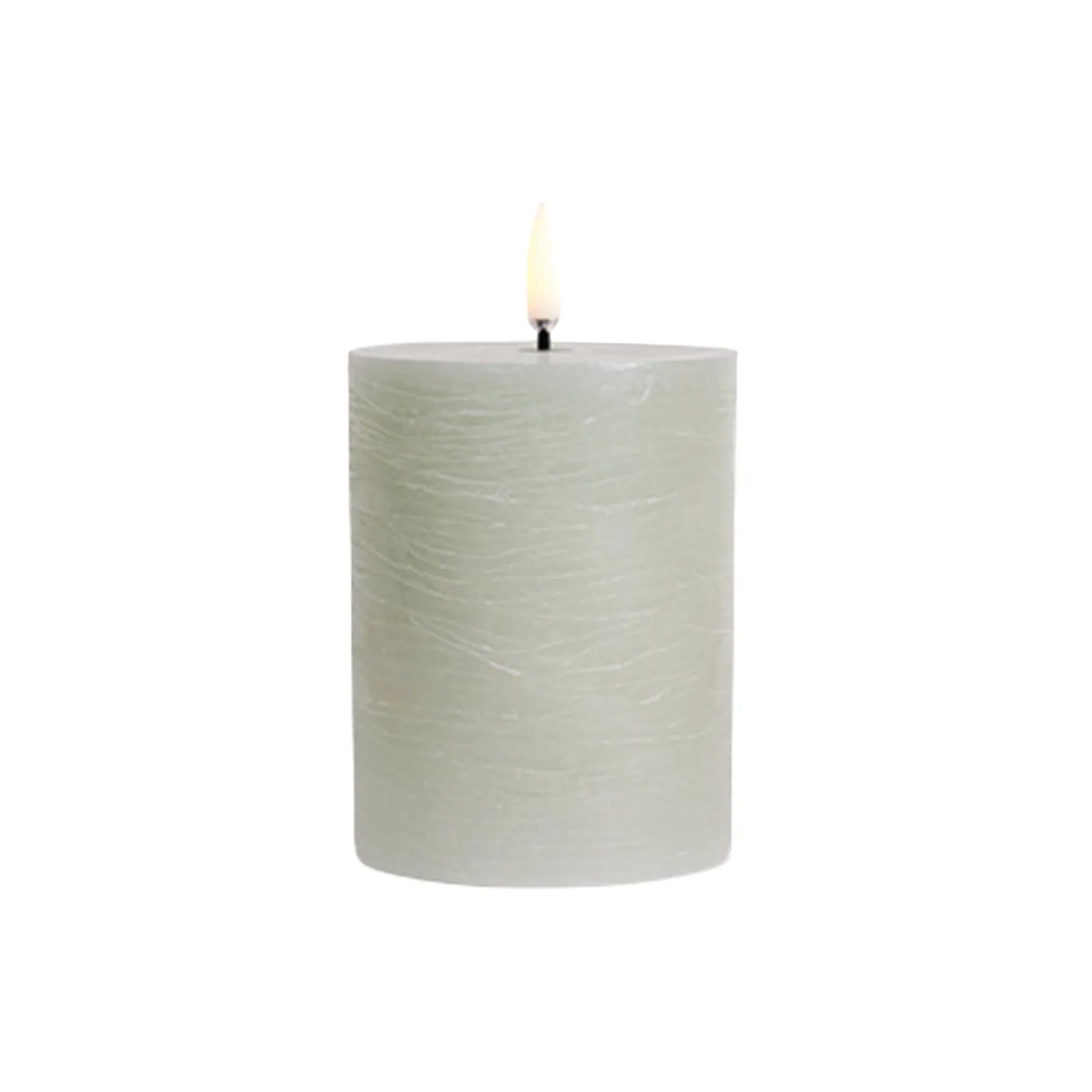 LED Pillar Candle 10 cm, dusty green
