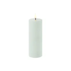LED Pillar Candle 15 cm, dusty green