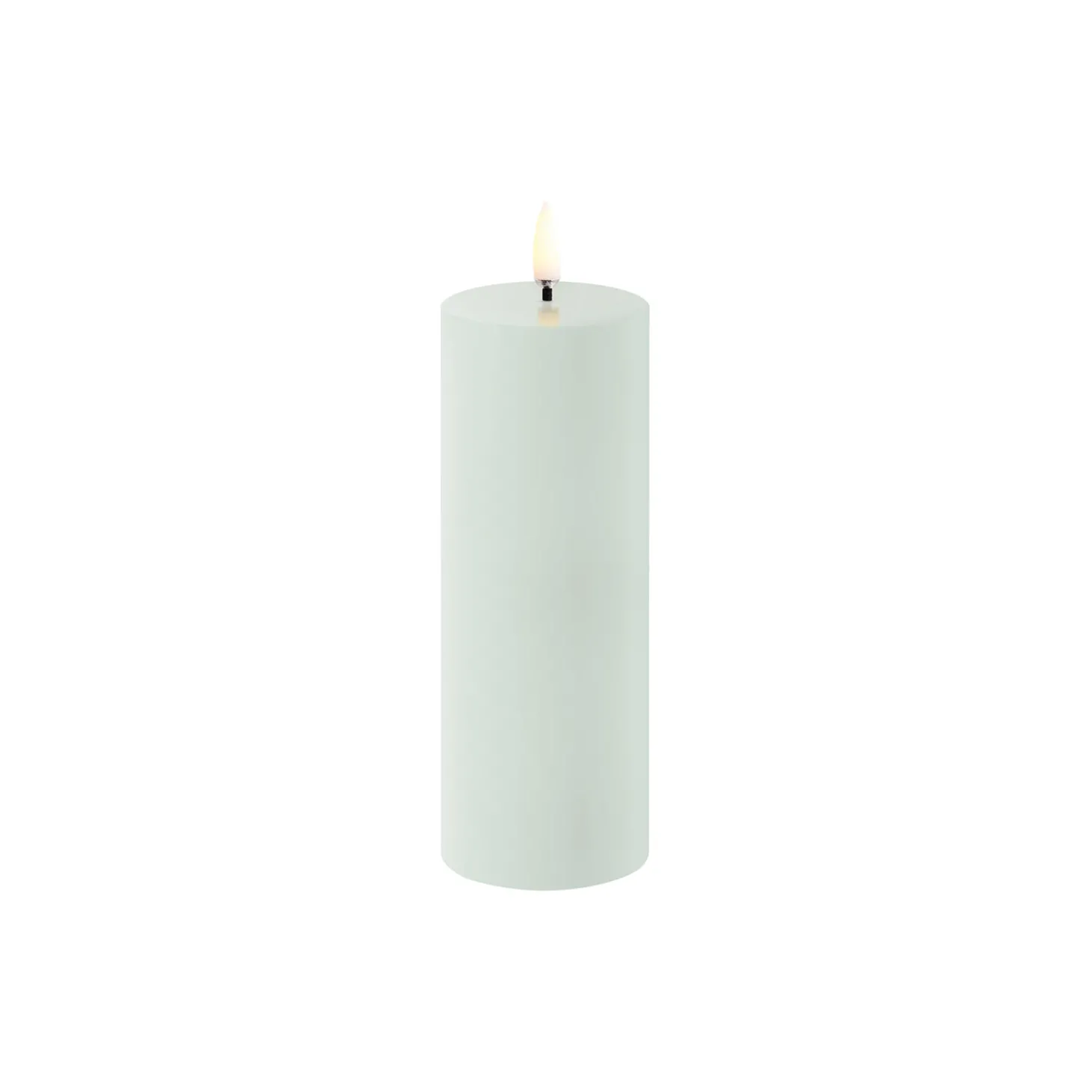 LED Pillar Candle 15 cm, dusty green