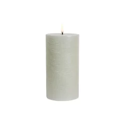 LED Pillar Candle 15 cm, dusty green