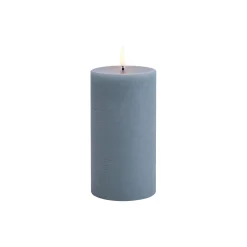 LED Pillar Candle 15 cm, hazy blue