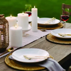 LED Pillar Candle 22 cm, nordic white