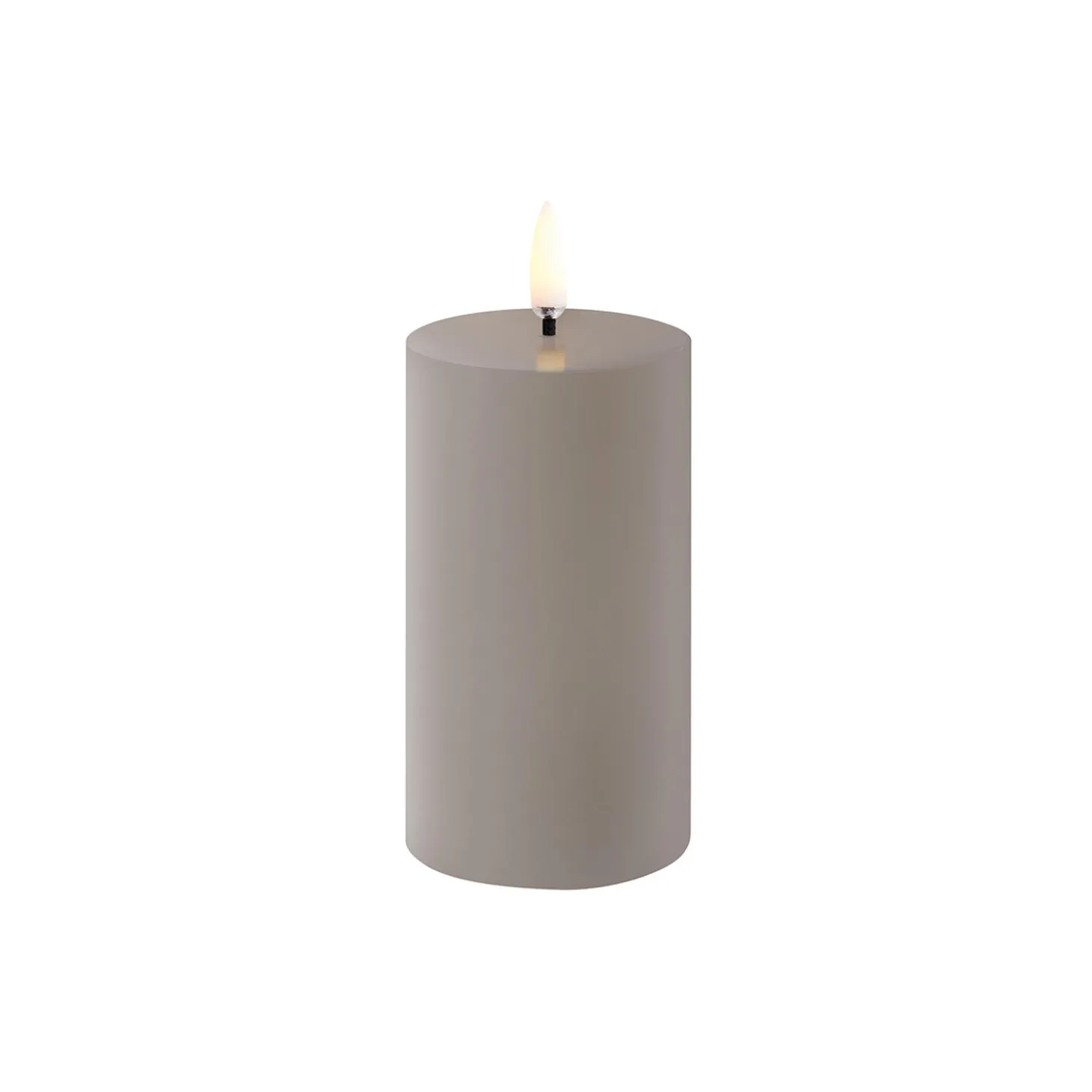 LED Pillar Candle 10 cm, sandstone