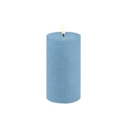 LED Pillar Candle 15 cm, sky blue