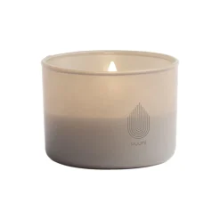 LED rechargeable glass candle, sandstone