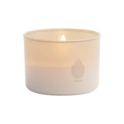 LED rechargeable glass candle, vanilla