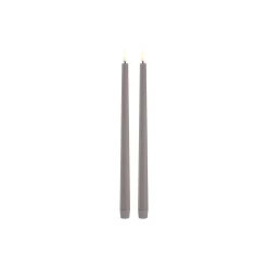 LED Slim Taper Candle 32 cm 2 pcs, sandstone