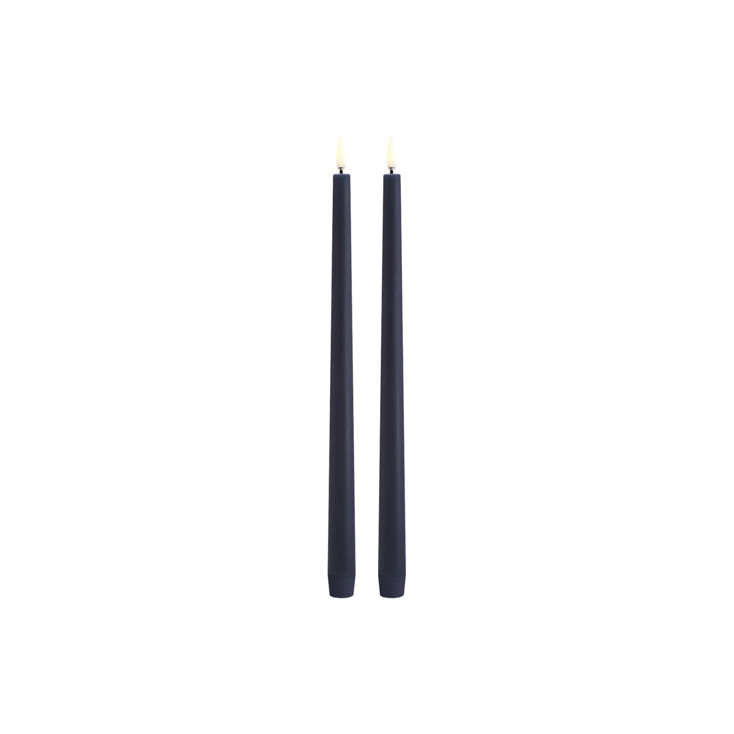 LED Slim Taper Candle 32 cm 2 pcs, dark blue