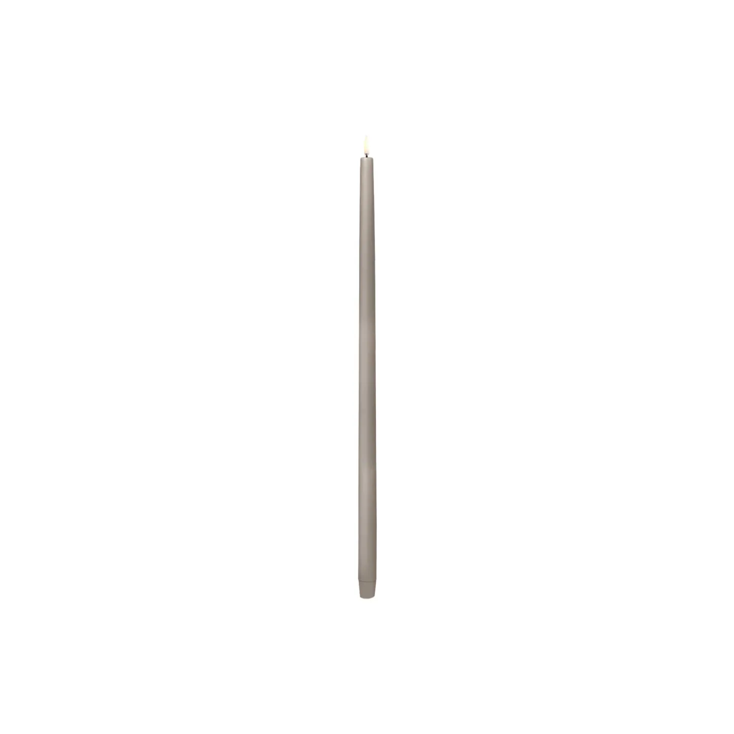 LED tall taper candle, sandstone