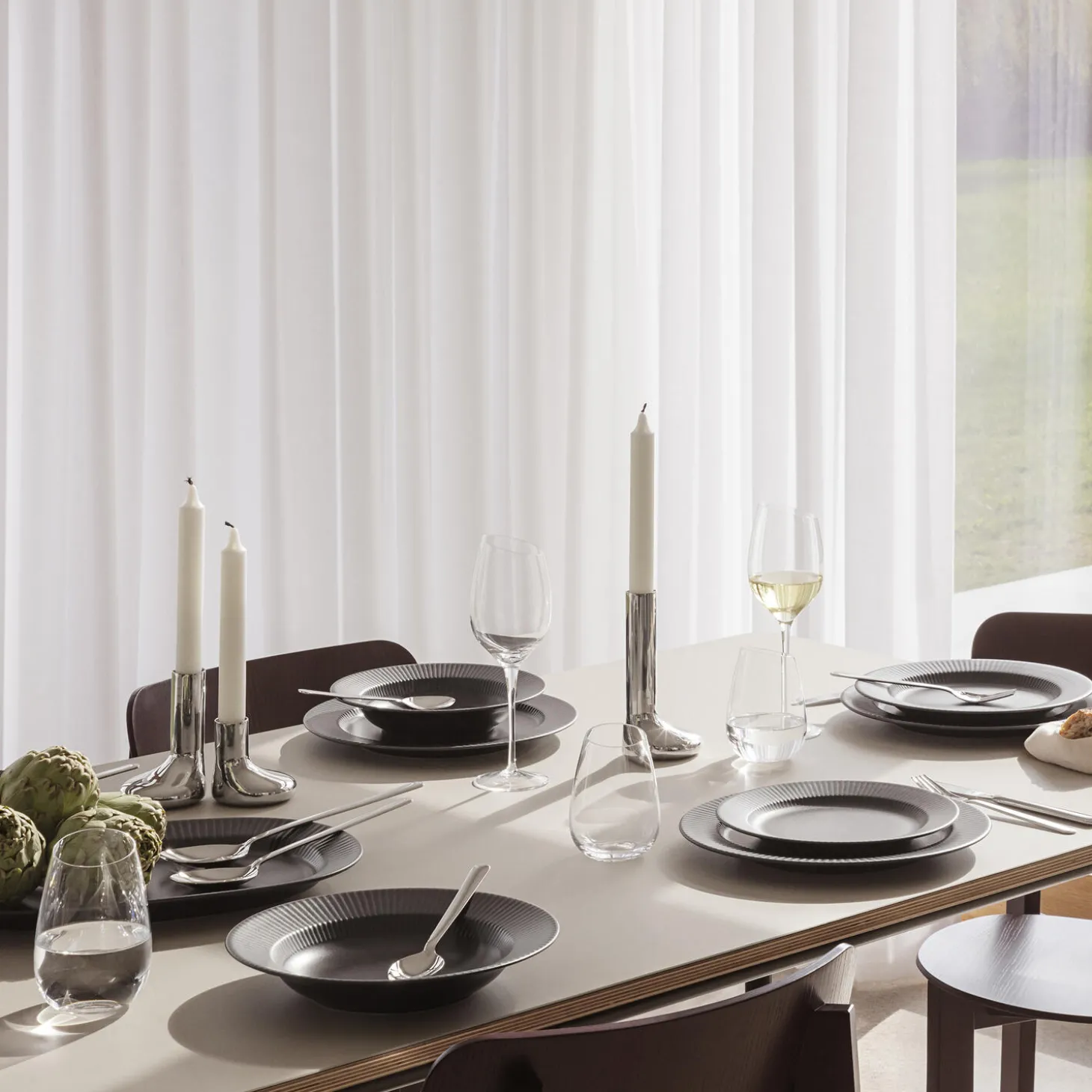 Legio Nova dyb tallerken 22 cm, black