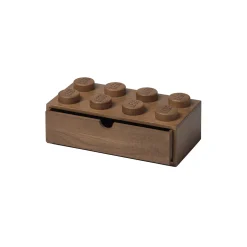 LEGO® 2x4 opbevaringskasse, mørkbejdset eg