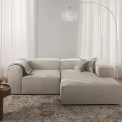 Lennon modulær hjørnesofa, bouclé off white