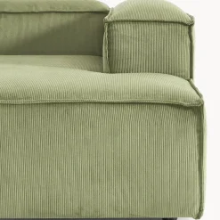 Lennon modulær hjørnesofa, riflet fløjl olivengrøn