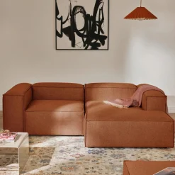 Lennon modulær hjørnesofa, vævet terracotta