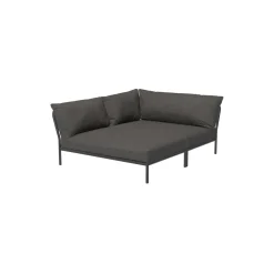 LEVEL2 Cozy venstrevendt loungesofa, Basic dark grey