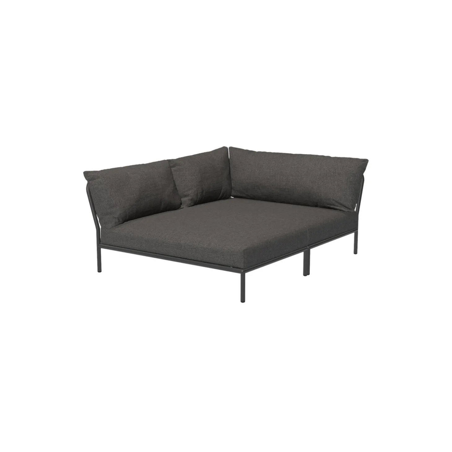 LEVEL2 Cozy venstrevendt loungesofa, Basic dark grey