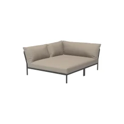 LEVEL2 Cozy venstrevendt loungesofa, Sunbrella Heritage ash