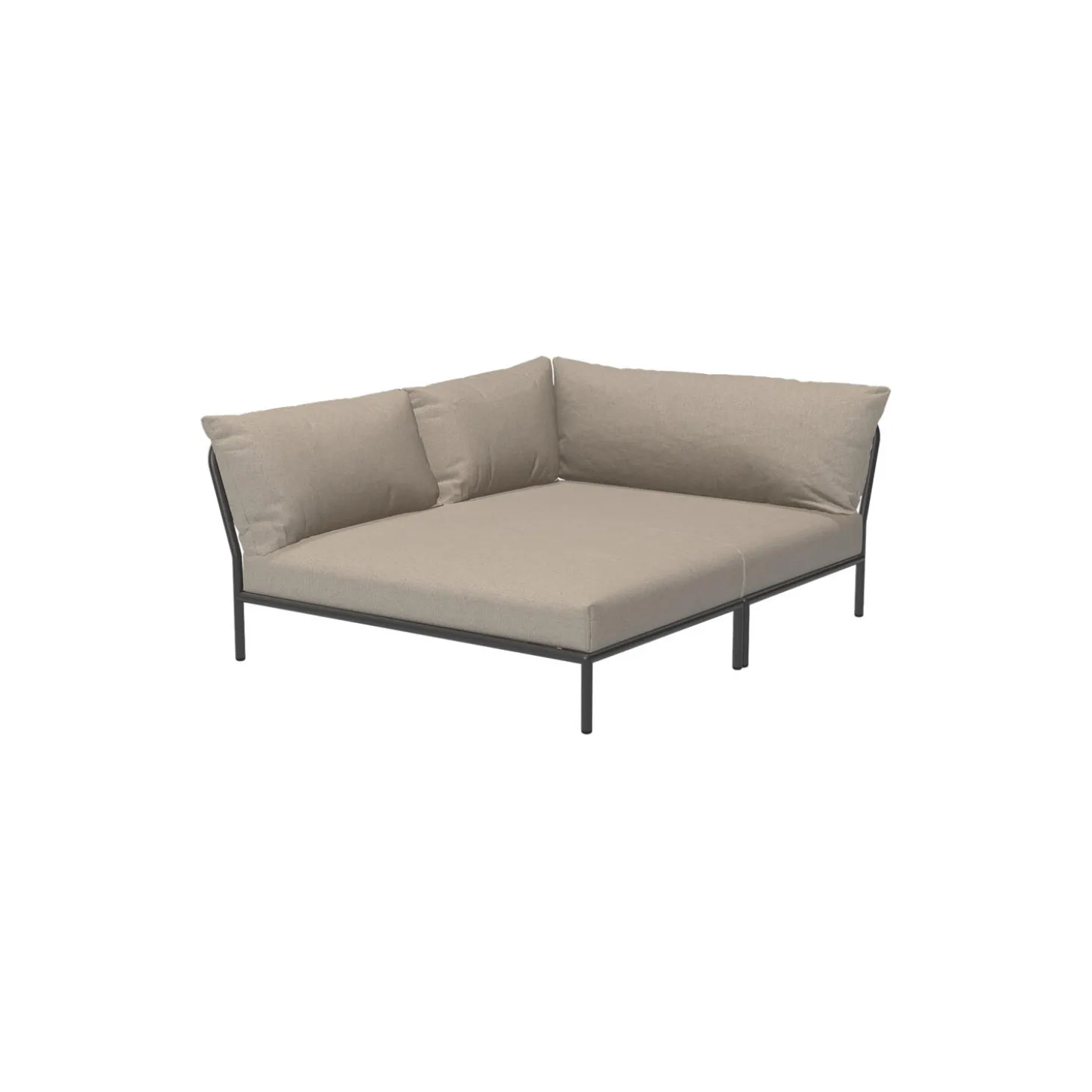 LEVEL2 Cozy venstrevendt loungesofa, Sunbrella Heritage ash