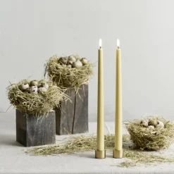 Light Candleholder 2 pcs, matte brass