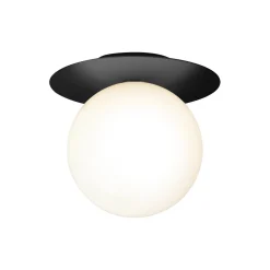 Liila 1 Large Wall Lamp, black/opal
