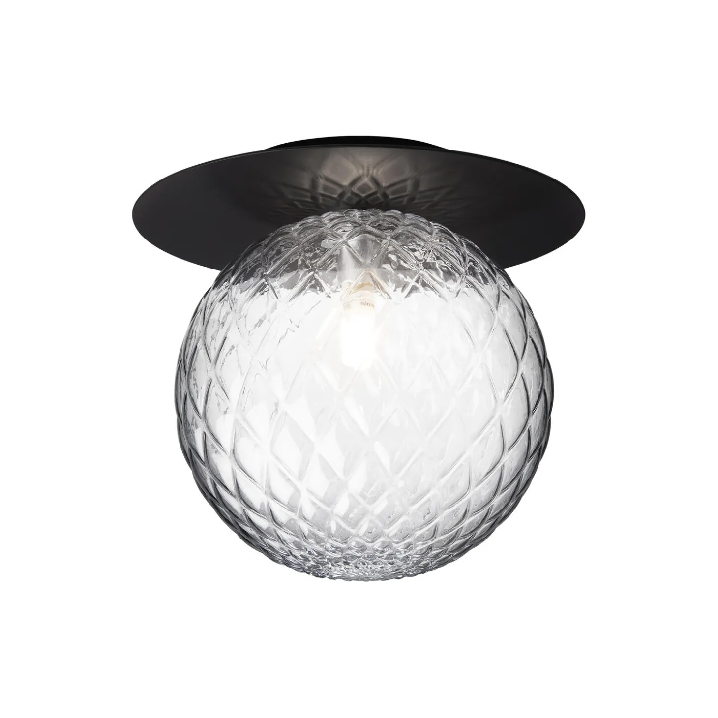 Liila 1 Large Wall Lamp, black/optic clear
