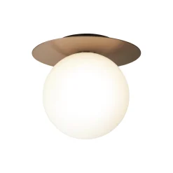 Liila 1 Large Wall Lamp, dark bronze/opal