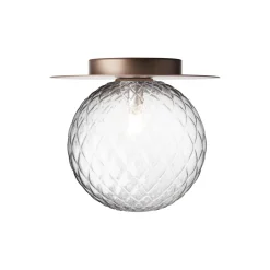 Liila 1 Large Wall Lamp, dark bronze/optic clear