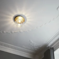 Liila 1 Large Wall Lamp, nordic gold/optic clear