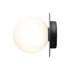 Liila 1 Medium Wall Lamp, black/opal