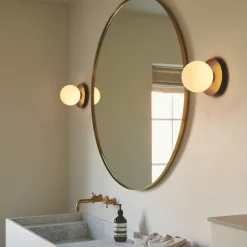 Liila 1 Medium Wall Lamp, nordic gold/opal