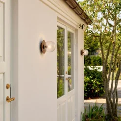 Liila 1 Outdoor Wall Lamp, dark bronze/optic clear