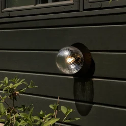 Liila 1 Outdoor Wall Lamp, black/optic clear