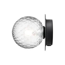 Liila 1 Small Wall Lamp, black/optic clear