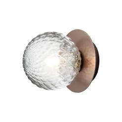 Liila 1 Small Wall Lamp, dark bronze/optic clear