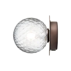 Liila 1 Small Wall Lamp, dark bronze/optic clear