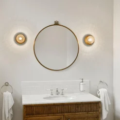 Liila 1 Small Wall Lamp, dark bronze/optic clear