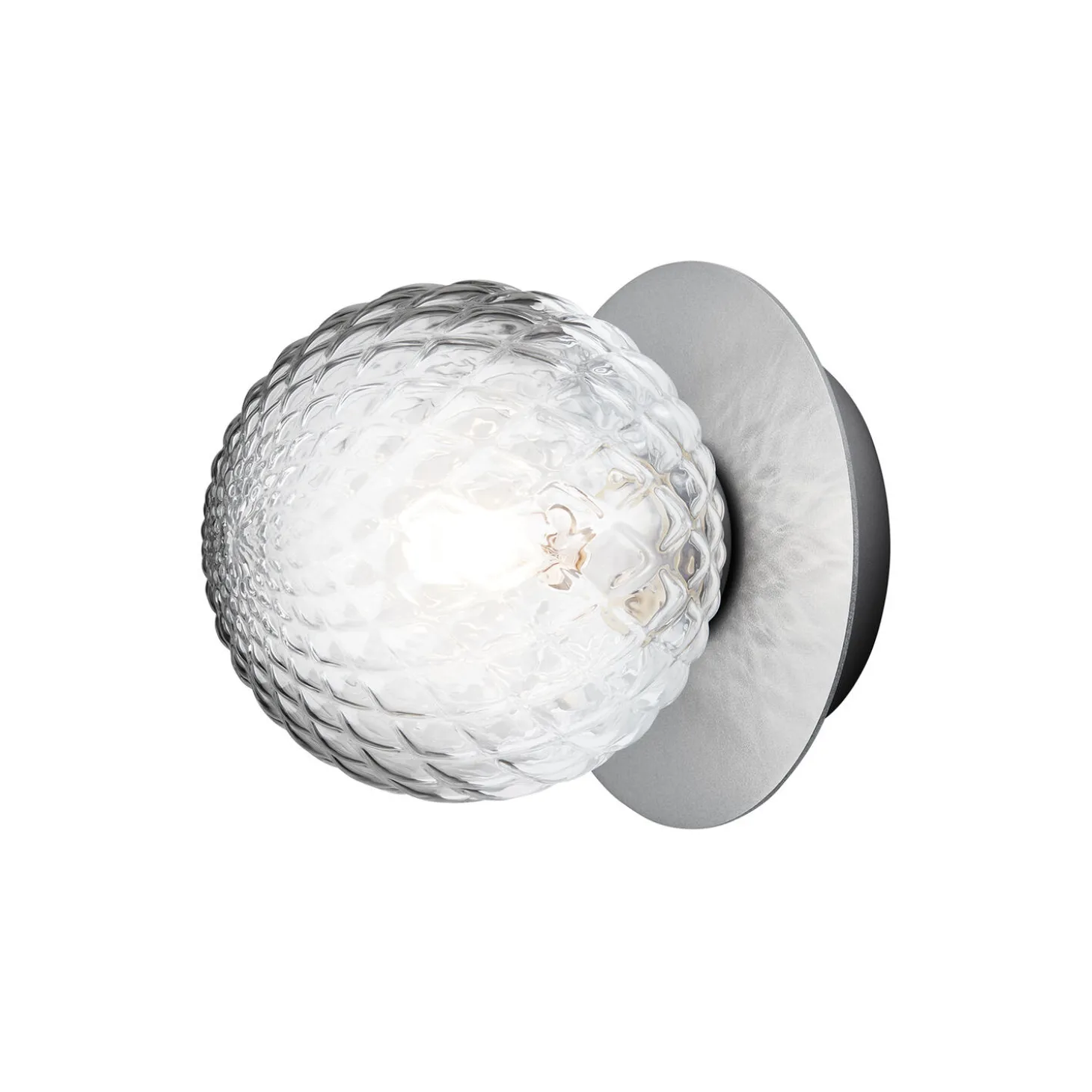 Liila 1 Small Wall Lamp, light silver/optic clear