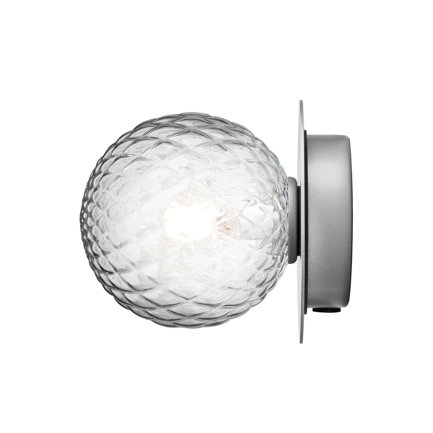 Liila 1 Small Wall Lamp, light silver/optic clear