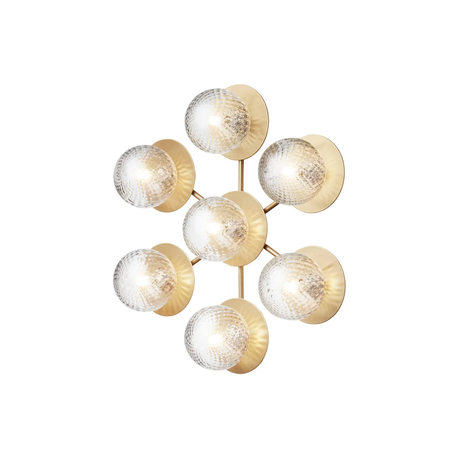 Liila 7 Star Wall Lamp, nordic gold/optic clear